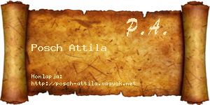 Posch Attila névjegykártya